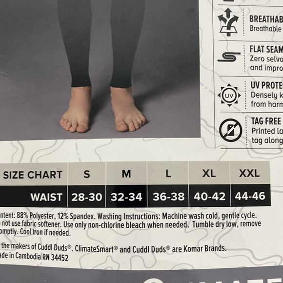 Climatesmart Baselayer pants contour pouch XXL Black - Picture 5 of 5